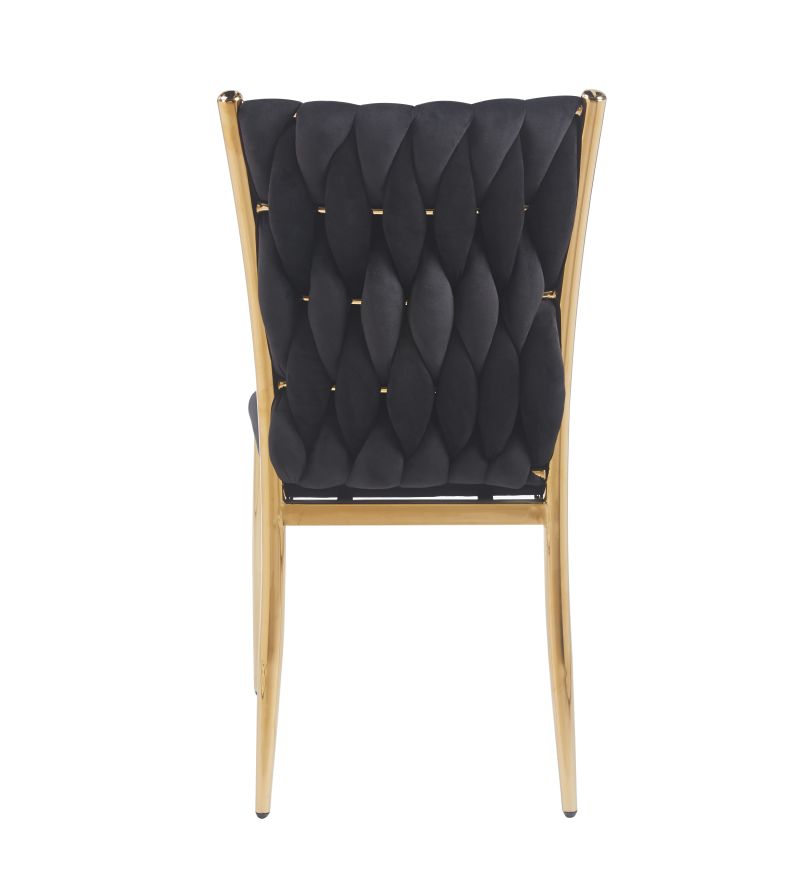 Geflochtener Sessel K37 für das Wohnzimmer, Metallgestell in Goldoptik, verschiedene Farben