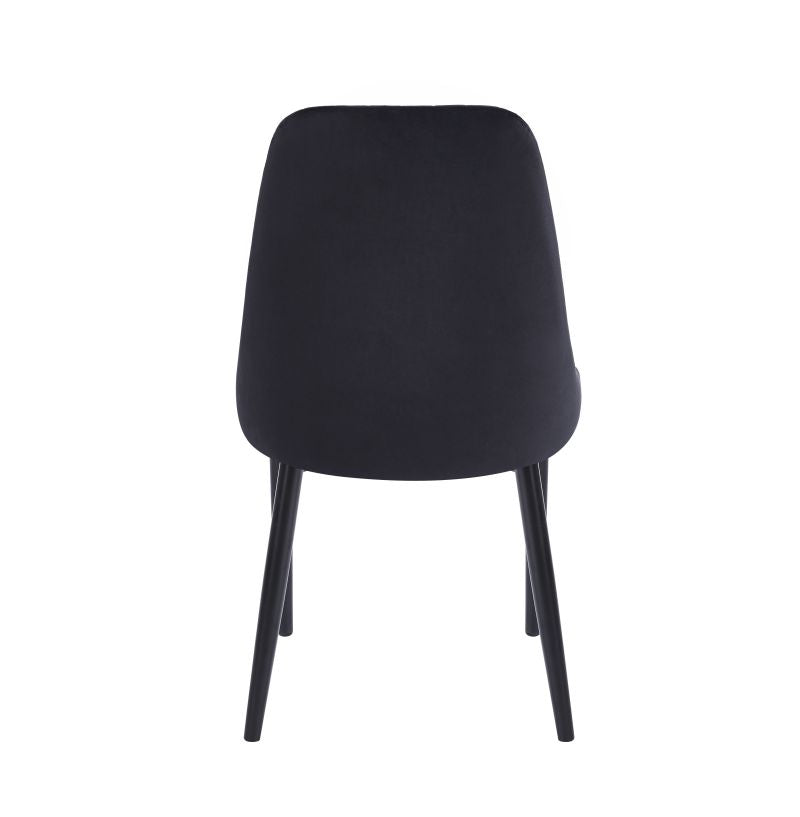 Eleganter, samtbezogener Sessel K44– mit schwarzen Beinen, verschiedene Farben