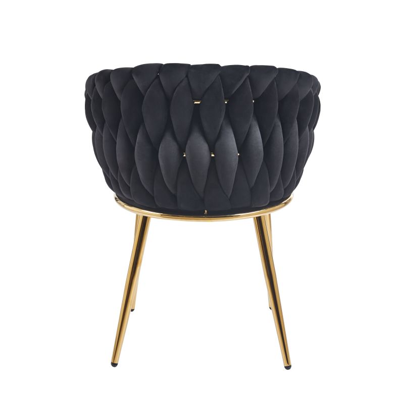 Eleganter Samtstuhl K7-FX-G in verschiedene Farben mit goldenen Beinen