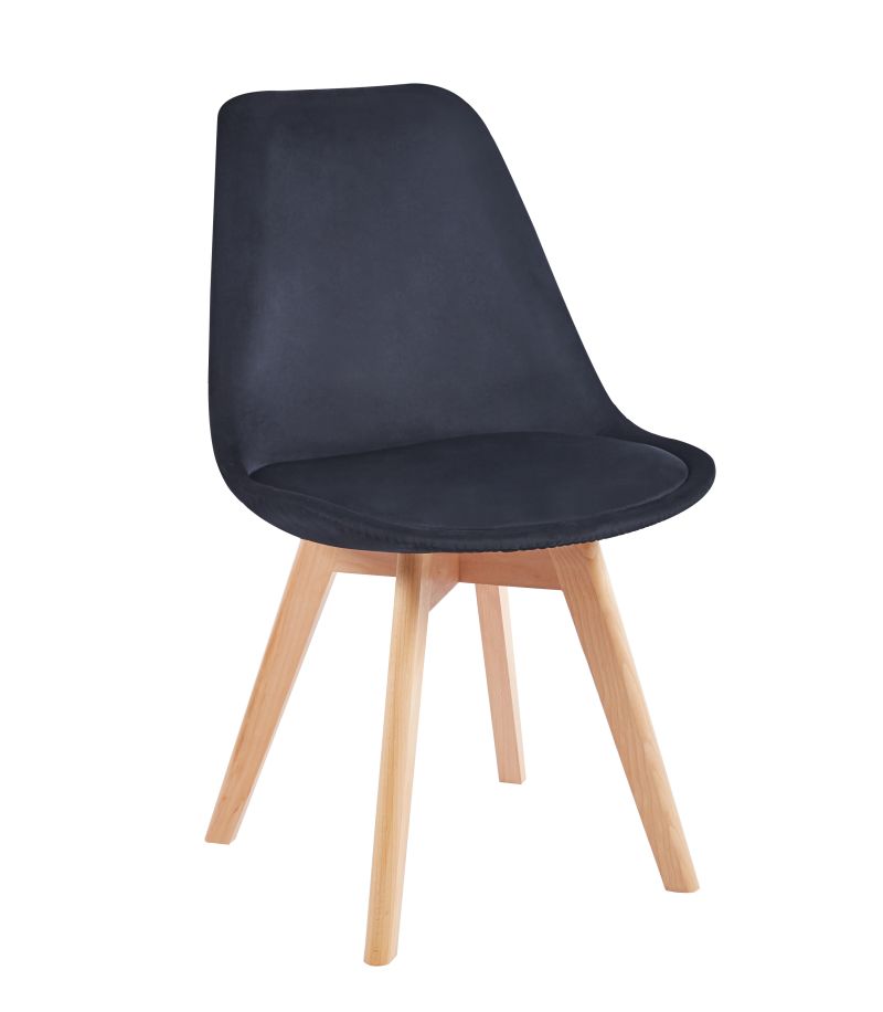 Moderner Designstuhl PC-010-V – Schwarz / Buchenholz