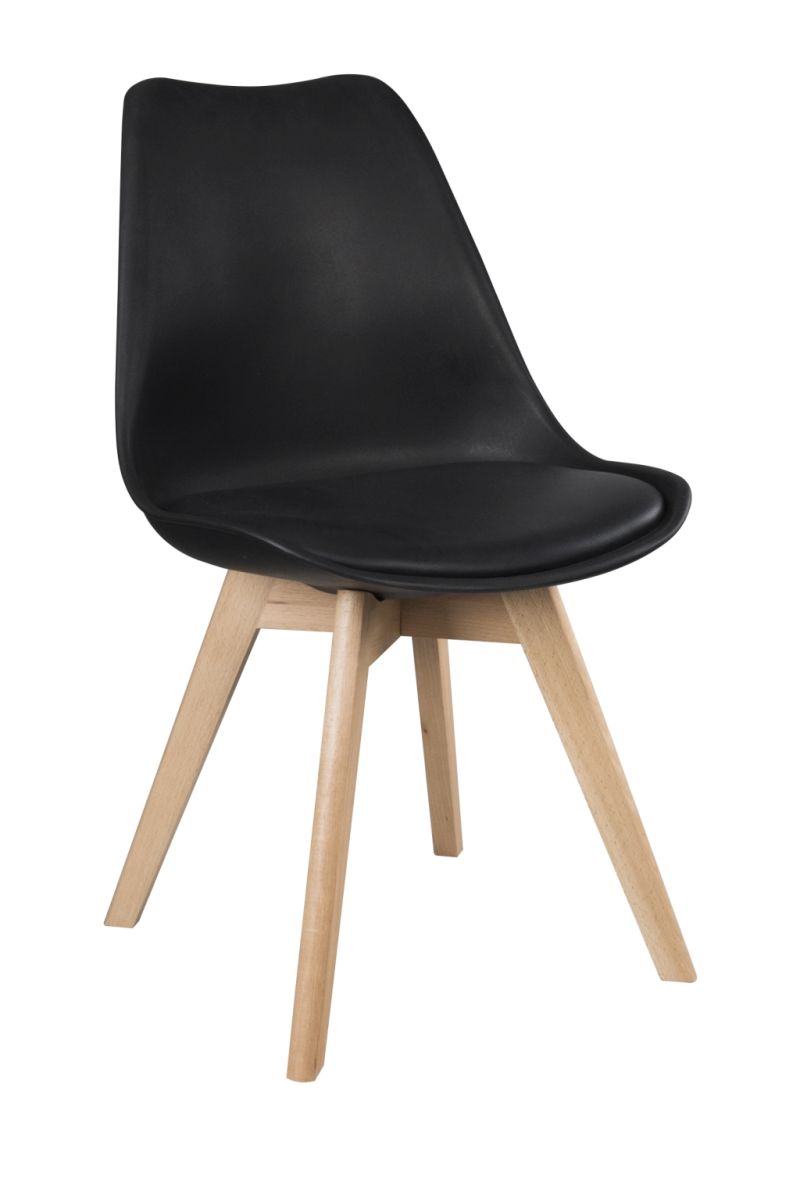 Stuhl, Esszimmerstuhl PC-010, Farbe Schwarz