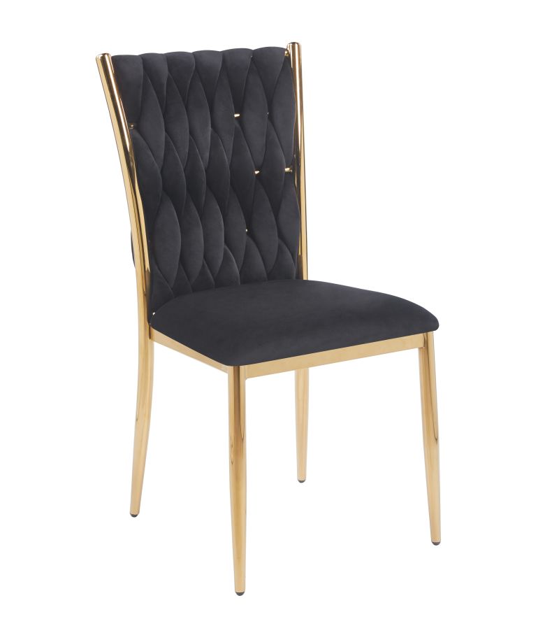 Geflochtener Sessel K37 für das Wohnzimmer, Metallgestell in Goldoptik, verschiedene Farben