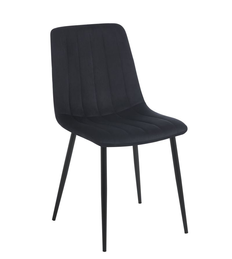 Gepolsterter Samtsessel K17 auf schwarzem Gestell, Farbe wählbar