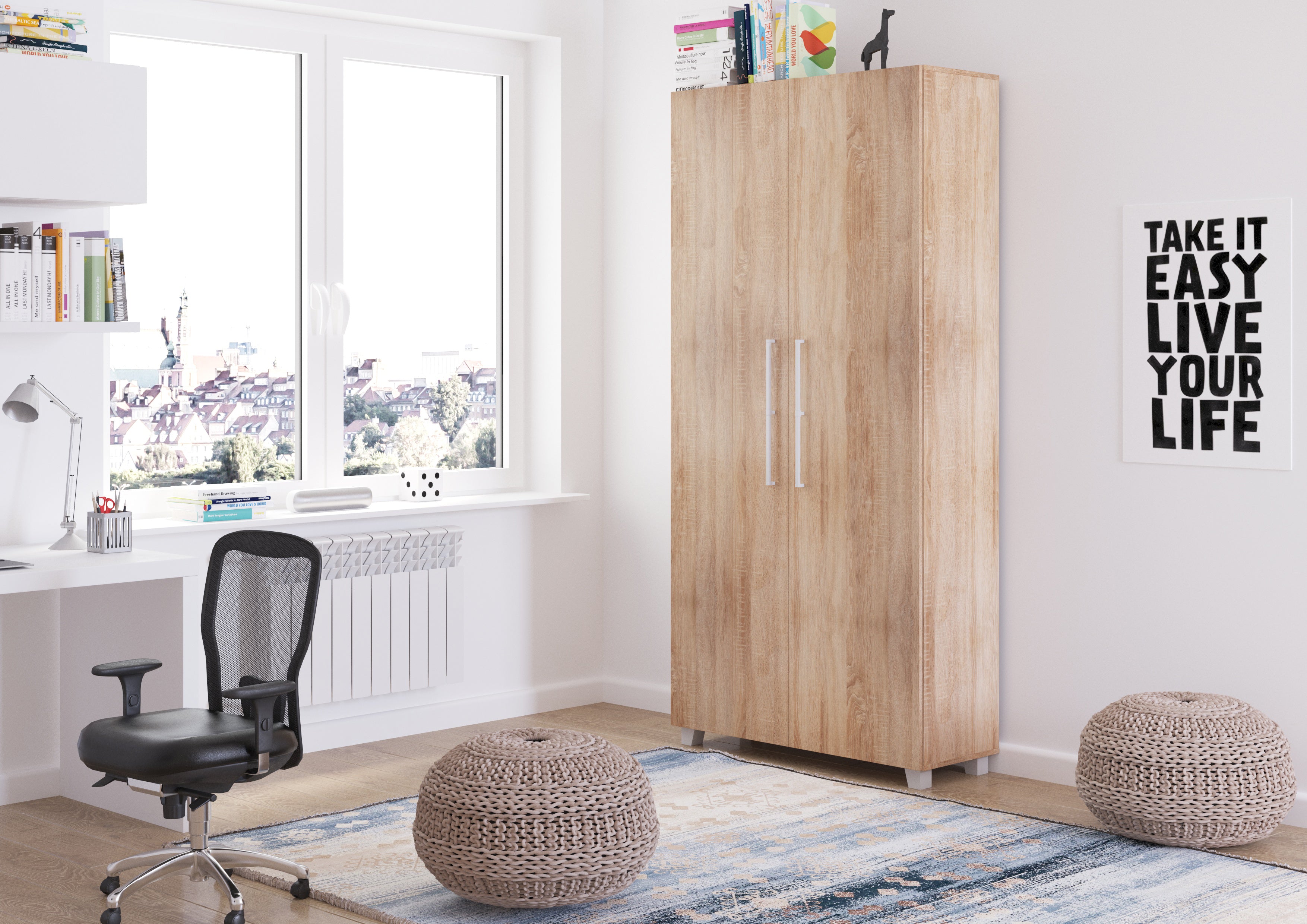 Schrankbett TED90 , Schlaffläche 90x200 cm , Farbe wählbar