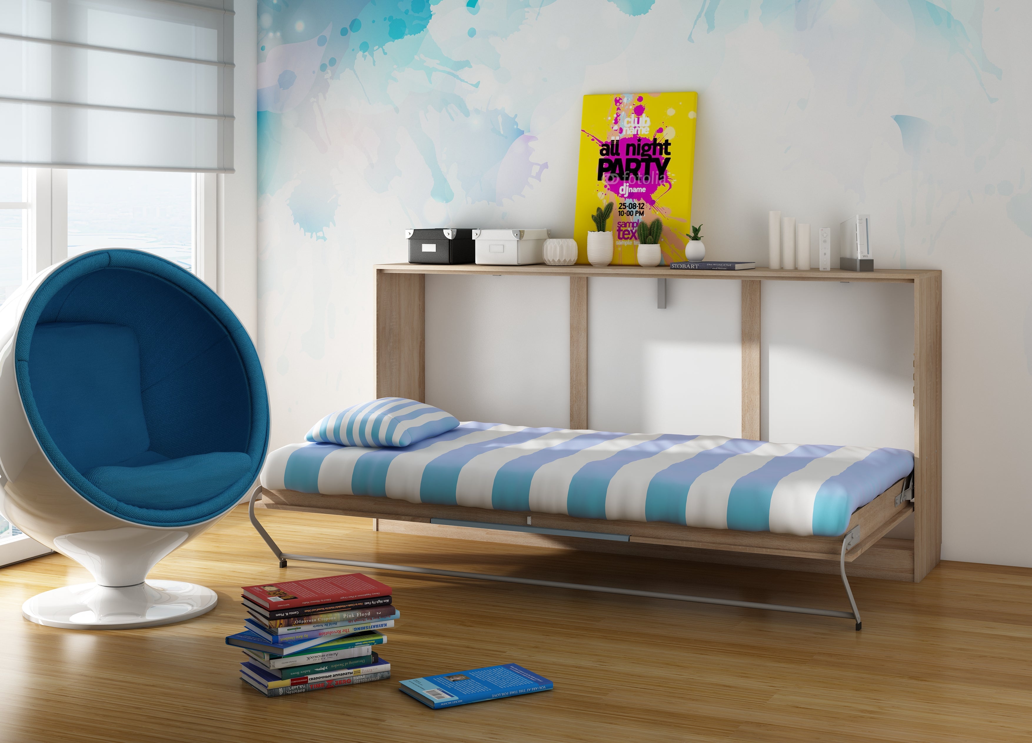 Schrankbett ROG , Schlaffläche 90x200 cm , Farbe wählbar