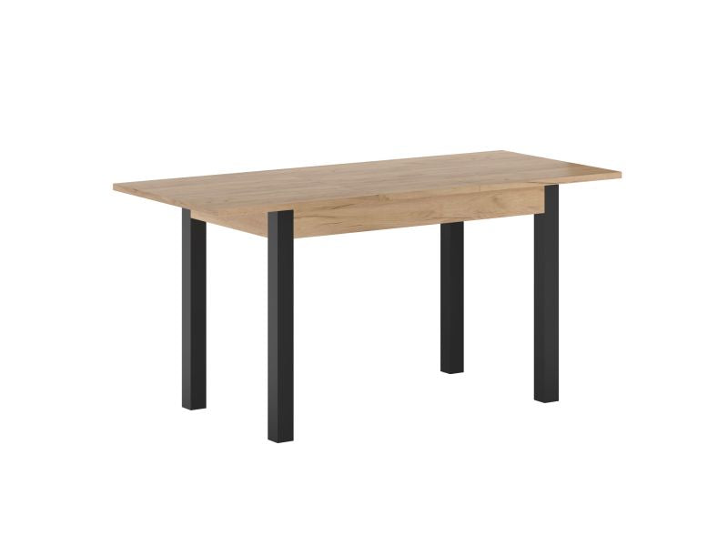 Esstisch ST22 , Ausziehbar, 120 (160) x67x76 cm , Farbe Goldene Eiche / Schwarz