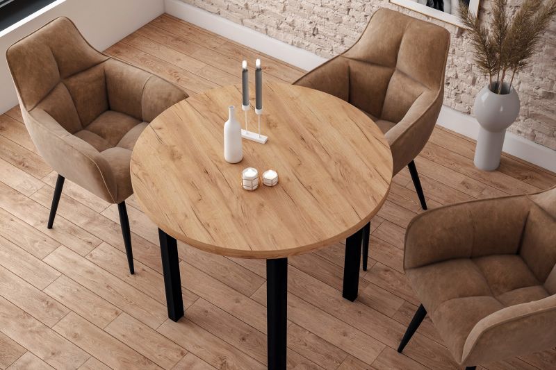 Essgruppe A90, Esszimmer Set , Esstisch mit 3 Stühlen-Farbe wählbar