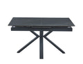 Esstisch ST-28 , Ausziehbar, 140 (180) x85x76 cm , Farbe Grau Matt/Schwarz