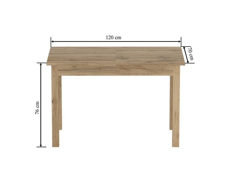 Esstisch ST2 , Ausziehbar , 120(160) x70x76 cm , Farbe wählbar