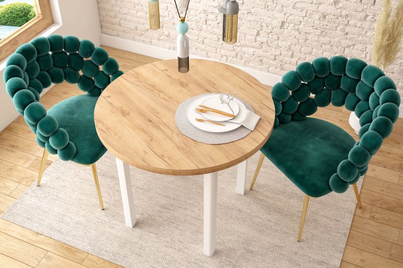 Essgruppe A92-80, Esszimmer Set , Esstisch mit 2 Stühlen- Farbe wählbar