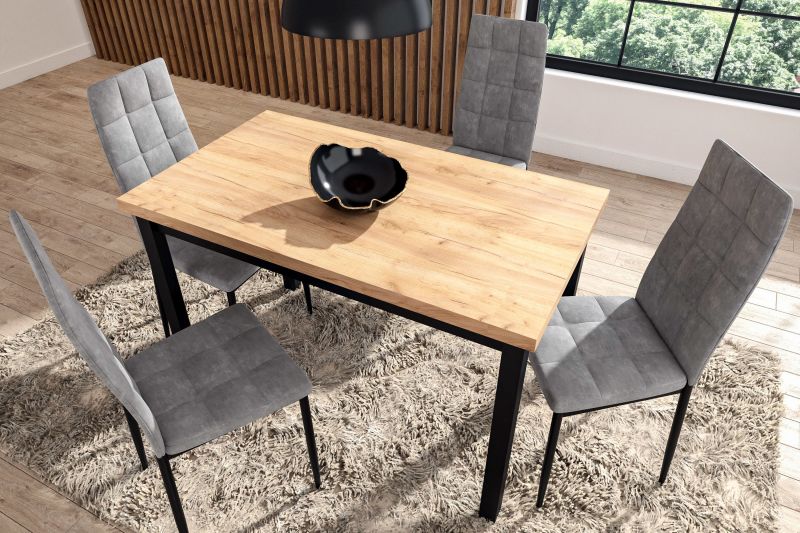 Essgruppe A88, Esszimmer Set , Esstisch mit 4 Stühlen-Farbe wählbar